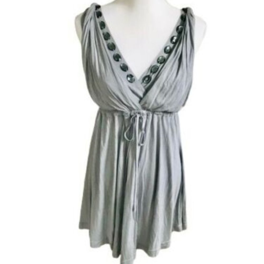 BCBGMAXAZRIA Women Fit And Flare Midi Dress Grey S